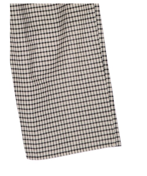 earth music&ecology（アースミュージックアンドエコロジー）の「フレンチリネンブレンドパンツ（パンツ・ダークネイビー/ギンガムチェック/エクリュ・F）」の5枚目の写真