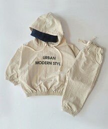 DHOLIC kids | [milliondollarbaby] レタリングナイロンフーディ上下SET(パーカー)