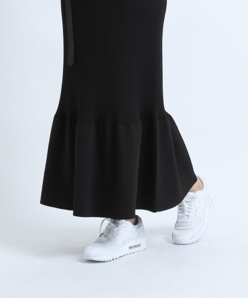 JEANASIS(ジーナシス)の「12G Knit Tiered One-Piece(ワンピース/ドレス・ブラック()/エンジ())」の8枚目の写真