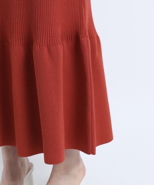 JEANASIS(ジーナシス)の「12G Knit Tiered One-Piece(ワンピース/ドレス・ブラック()/エンジ())」の16枚目の写真