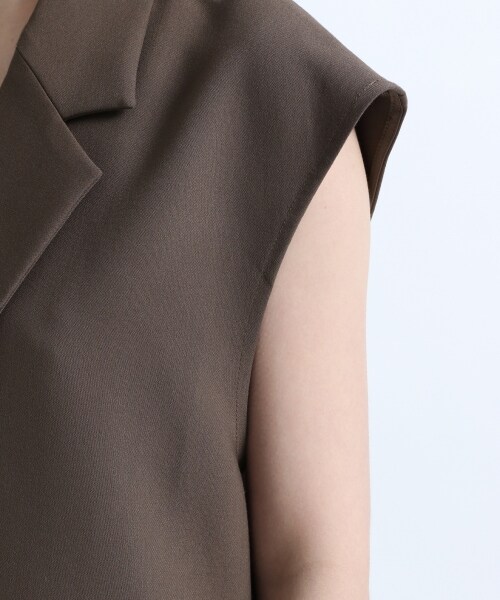 JEANASIS（ジーナシス）の「Double-breasted Gilet【SET UP対応】（ジャケット/アウター・ブラック()/ブラウン()）」の14枚目の写真