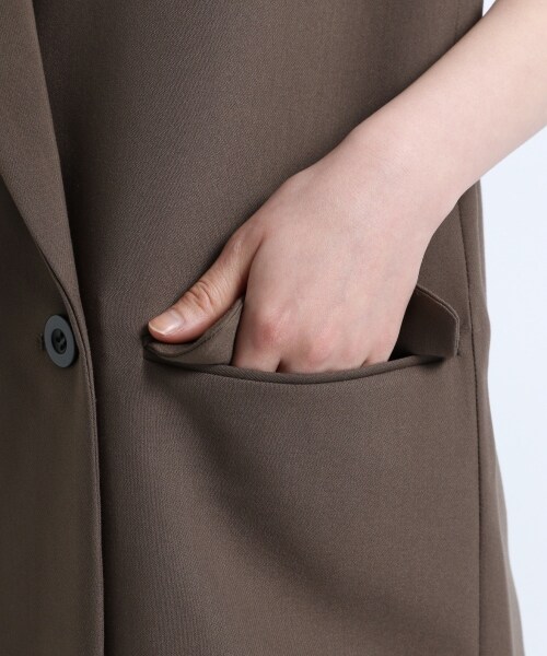 JEANASIS（ジーナシス）の「Double-breasted Gilet【SET UP対応】（ジャケット/アウター・ブラック()/ブラウン()）」の15枚目の写真
