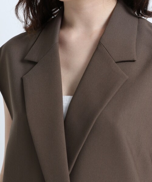 JEANASIS（ジーナシス）の「Double-breasted Gilet【SET UP対応】（ジャケット/アウター・ブラック()/ブラウン()）」の13枚目の写真