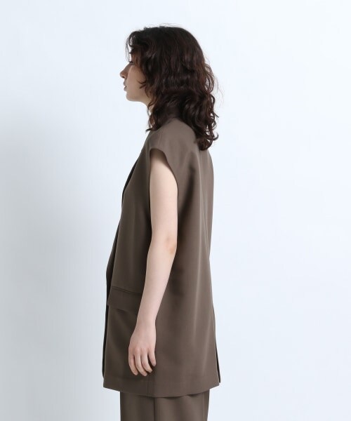 JEANASIS（ジーナシス）の「Double-breasted Gilet【SET UP対応】（ジャケット/アウター・ブラック()/ブラウン()）」の11枚目の写真