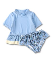 BRANSHES（ブランシェス）の「【水着】半袖ラッシュガード＆スイムパンツセット（水着）」