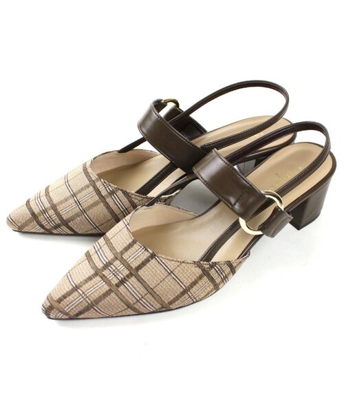 Shoe Fantasy（シューファンタジー）の「ベルトミュールパンプス　ポインテッドトゥ（パンプス・レディース・ホワイト/ブラウン/ブラック・22.0/22.5/23.0/23.5/24.0/24.5/25.0）」の3枚目の写真