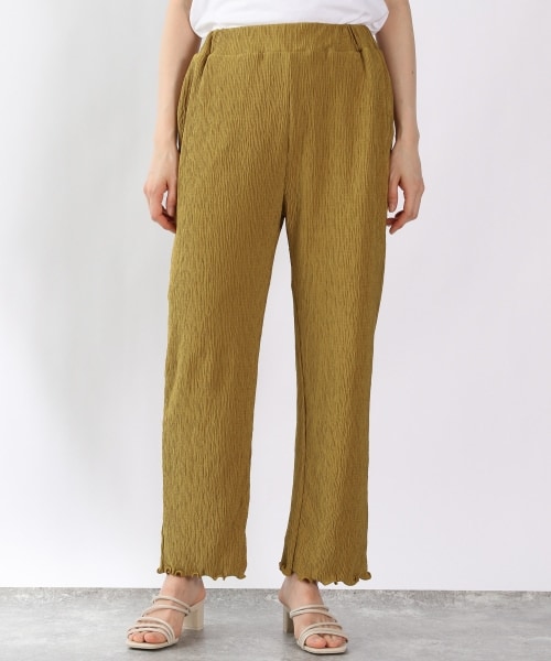 LOWRYS FARM（ローリーズファーム）の「ヨウリュウカットイージーパンツ（パンツ・通常丈ホワイト/通常丈ブラック/通常丈ブラウン/通常丈イエロー/WEB限定短丈イエロー）」の5枚目の写真