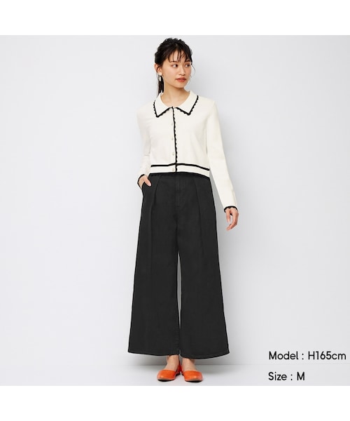 GU(ジーユー)の「タックワイドアンクルジーンズSD+X(ワイド・レディース・GCL3030・GML008)」の1枚目の写真