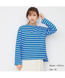 GU | ボーダーロングスリーブT(長袖)(トップス)