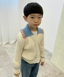 DHOLIC kids | [Bellot] フリルカラーSETリブニットカーディガン(カーディガン/ボレロ)