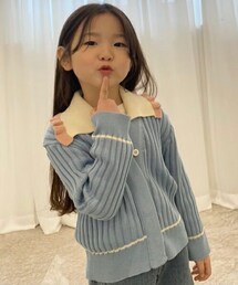 DHOLIC kids | [Bellot] フリルカラーSETリブニットカーディガン(カーディガン/ボレロ)