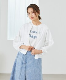 Rewde | コットンレースノーカラーブルゾン（1R16-04061）(ブルゾン)