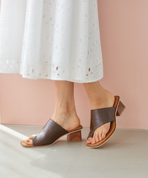 Rewde | ブロックヒールトングミュール（1R18-SA1101）(サンダル)