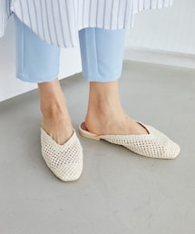 Rewde | メッシュスクエアミュール（1R18-PA1112）(サンダル)