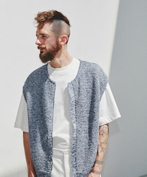 LIDNM | GIMA ZIP KNIT VEST(ベスト)