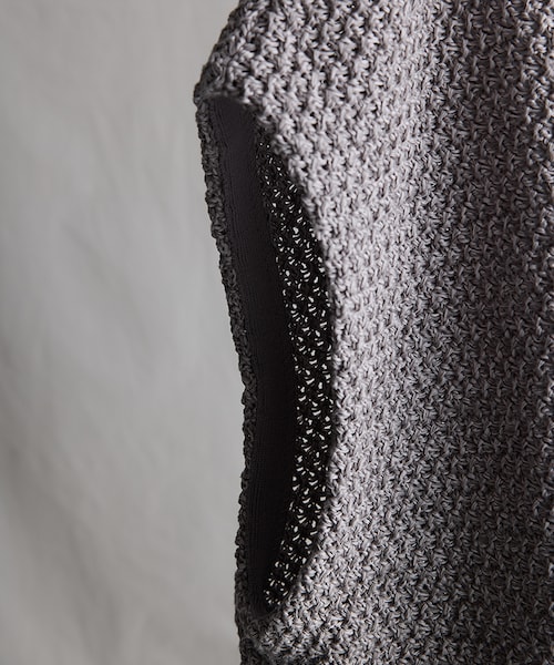 LIDNM（リドム）の「GIMA ZIP KNIT VEST（ベスト・メンズ・グレー/ブルー・M/L）」の16枚目の写真