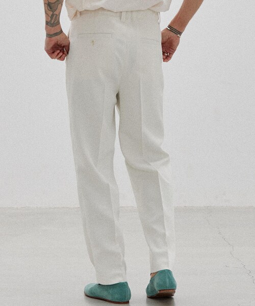 LIDNM（リドム）の「KERSEY STRAIGHT TROUSERS（スラックス・メンズ・ホワイト・S/M/L）」の4枚目の写真