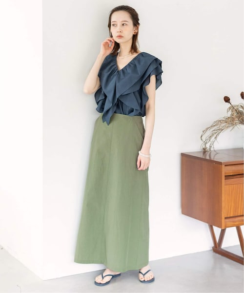 IENA（イエナ）の「ナイロンコットントラペーズスカート◇（）」 - WEAR