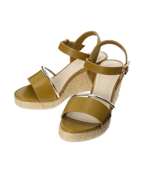 YECCA VECCA（イェッカヴェッカ）の「ストラップウェッジサンダル（シューズ・アイボリー/ブラウン/イエロー・S/M/L）」の9枚目の写真