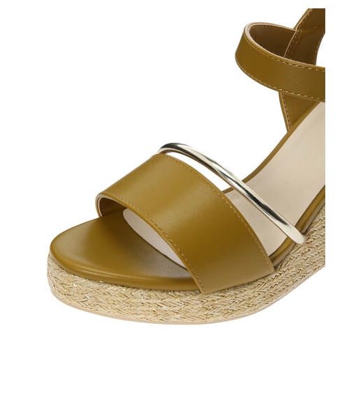 YECCA VECCA（イェッカヴェッカ）の「ストラップウェッジサンダル（シューズ・アイボリー/ブラウン/イエロー・S/M/L）」の4枚目の写真