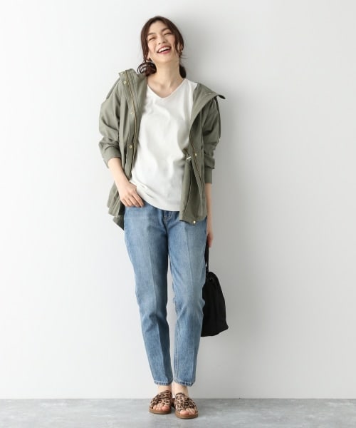 GLOBAL WORK（グローバルワーク）の「フレンチリネン混/UVケアマンパ【アウトレット価格】（ジャケット/アウター・アイボリー/ベージュ/カーキ/ネイビー）」の7枚目の写真