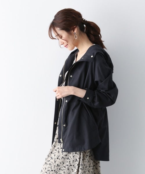 GLOBAL WORK（グローバルワーク）の「フレンチリネン混/UVケアマンパ【アウトレット価格】（ジャケット/アウター・アイボリー/ベージュ/カーキ/ネイビー）」の4枚目の写真