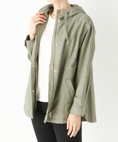 GLOBAL WORK（グローバルワーク）の「フレンチリネン混/UVケアマンパ【アウトレット価格】（ジャケット/アウター・アイボリー/ベージュ/カーキ/ネイビー）」の12枚目の写真