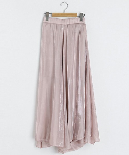 DHOLIC（ディーホリック）の「サテンフレアパンツ（その他パンツ・レディース・ベージュ/ブルー/ブラック/ピンク・ONESIZE）」の4枚目の写真