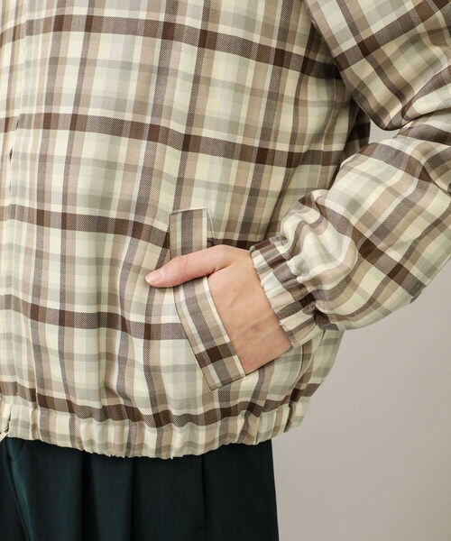 KIIT（キート）の「STUDIOUS別注 FRONT ZIP DRIZZLER JACKET（その他・メンズ・BLACK/GREEN/CHECK・1/2）」の8枚目の写真