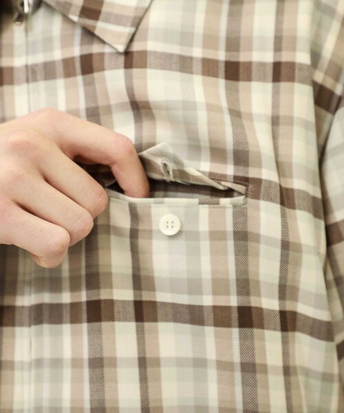 KIIT（キート）の「STUDIOUS別注 FRONT ZIP DRIZZLER JACKET（その他・メンズ・BLACK/GREEN/CHECK・1/2）」の7枚目の写真