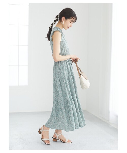Green　Parks（グリーンパークス）の「・ELENCARE DUE フラワーptティアードワンピ（ワンピース/ドレス・アイボリー/ブラック/グリーン/ブルー・F）」の17枚目の写真