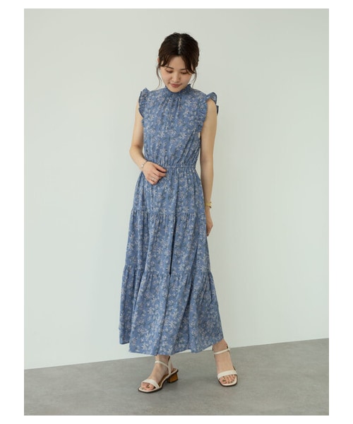 Green　Parks（グリーンパークス）の「・ELENCARE DUE フラワーptティアードワンピ（ワンピース/ドレス・アイボリー/ブラック/グリーン/ブルー・F）」の18枚目の写真