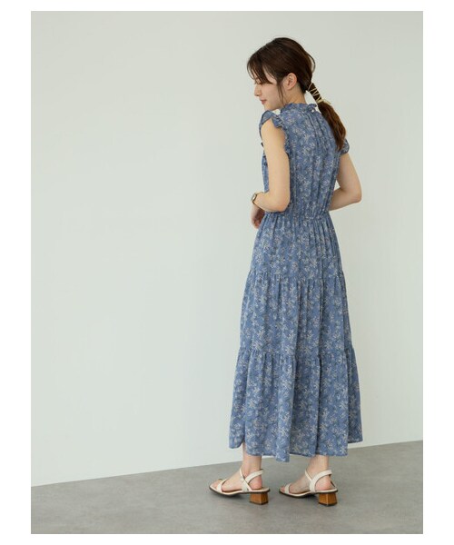 Green　Parks（グリーンパークス）の「・ELENCARE DUE フラワーptティアードワンピ（ワンピース/ドレス・アイボリー/ブラック/グリーン/ブルー・F）」の11枚目の写真