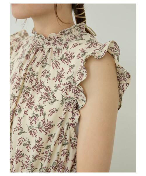 Green　Parks（グリーンパークス）の「・ELENCARE DUE フラワーptティアードワンピ（ワンピース/ドレス・アイボリー/ブラック/グリーン/ブルー・F）」の8枚目の写真