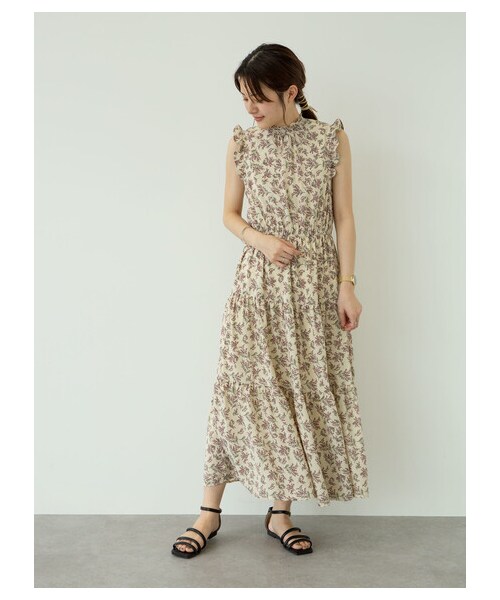 Green　Parks（グリーンパークス）の「・ELENCARE DUE フラワーptティアードワンピ（ワンピース/ドレス・アイボリー/ブラック/グリーン/ブルー・F）」の15枚目の写真