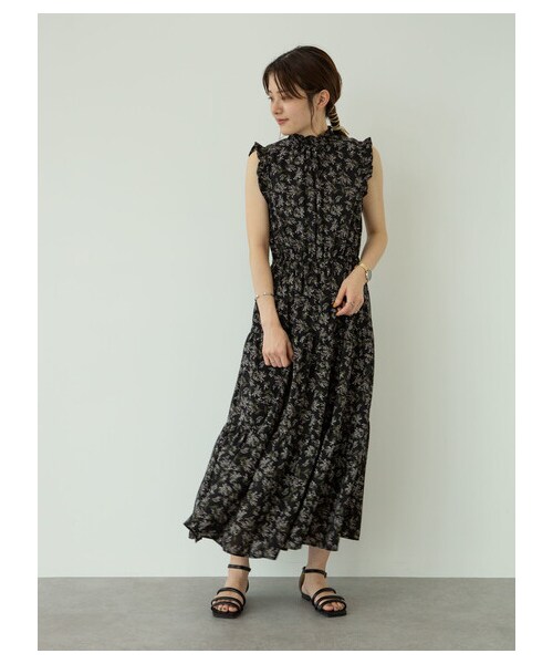 Green　Parks（グリーンパークス）の「・ELENCARE DUE フラワーptティアードワンピ（ワンピース/ドレス・アイボリー/ブラック/グリーン/ブルー・F）」の16枚目の写真