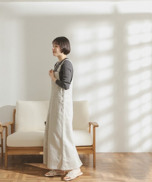 URBAN RESEARCH DOORS（アーバンリサーチドアーズ）の「FORK&SPOON 及踝吊帶裙（ワンピース/ドレス・レディース・灰膚色/灰卡其綠・one）」の8枚目の写真