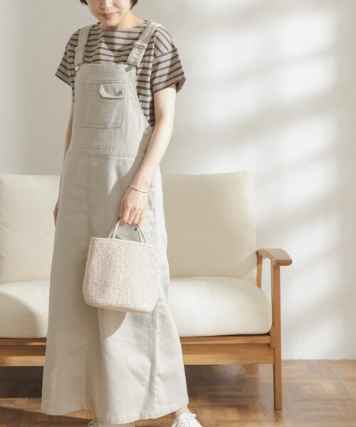 URBAN RESEARCH DOORS（アーバンリサーチドアーズ）の「FORK&SPOON 及踝吊帶裙（ワンピース/ドレス・レディース・灰膚色/灰卡其綠・one）」の15枚目の写真