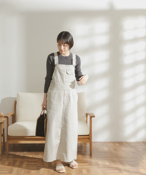 URBAN RESEARCH DOORS（アーバンリサーチドアーズ）の「FORK&SPOON 及踝吊帶裙（ワンピース/ドレス・レディース・灰膚色/灰卡其綠・one）」の7枚目の写真