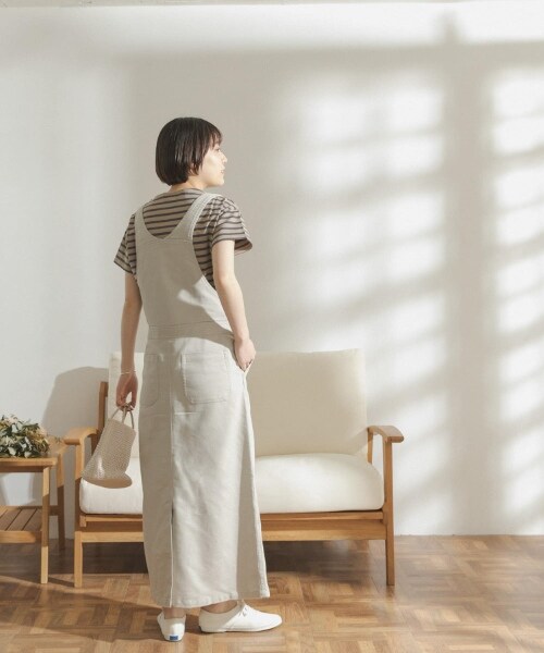 URBAN RESEARCH DOORS（アーバンリサーチドアーズ）の「FORK&SPOON 及踝吊帶裙（ワンピース/ドレス・レディース・灰膚色/灰卡其綠・one）」の20枚目の写真