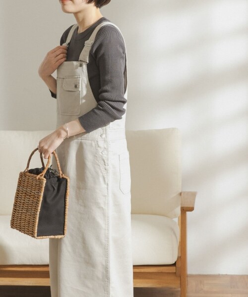URBAN RESEARCH DOORS（アーバンリサーチドアーズ）の「FORK&SPOON 及踝吊帶裙（ワンピース/ドレス・レディース・灰膚色/灰卡其綠・one）」の4枚目の写真