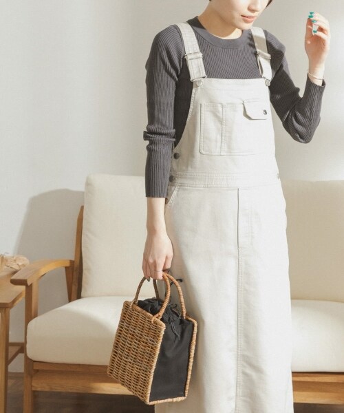 URBAN RESEARCH DOORS（アーバンリサーチドアーズ）の「FORK&SPOON 及踝吊帶裙（ワンピース/ドレス・レディース・灰膚色/灰卡其綠・one）」の6枚目の写真