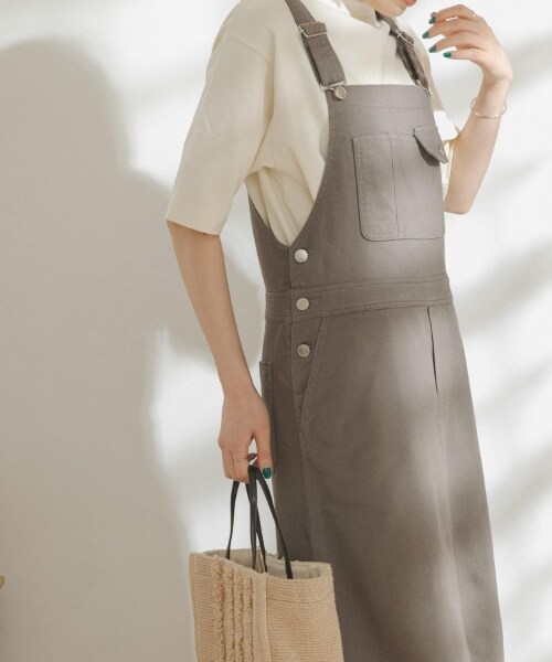 URBAN RESEARCH DOORS（アーバンリサーチドアーズ）の「FORK&SPOON 及踝吊帶裙（ワンピース/ドレス・レディース・灰膚色/灰卡其綠・one）」の22枚目の写真