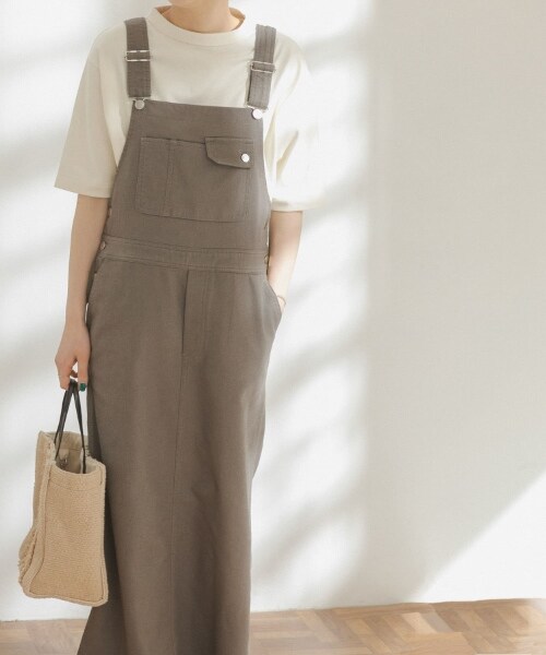 URBAN RESEARCH DOORS（アーバンリサーチドアーズ）の「FORK&SPOON 及踝吊帶裙（ワンピース/ドレス・レディース・灰膚色/灰卡其綠・one）」の21枚目の写真