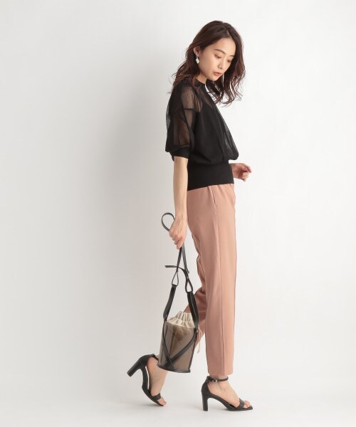 Andemiu（アンデミュウ）の「クリアトートバッグ（バッグ・ブラック/キャメル）」の6枚目の写真