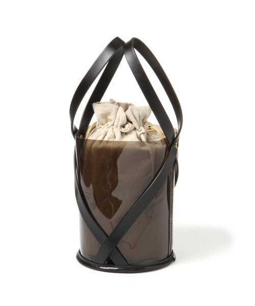 Andemiu（アンデミュウ）の「クリアトートバッグ（バッグ・ブラック/キャメル）」の9枚目の写真