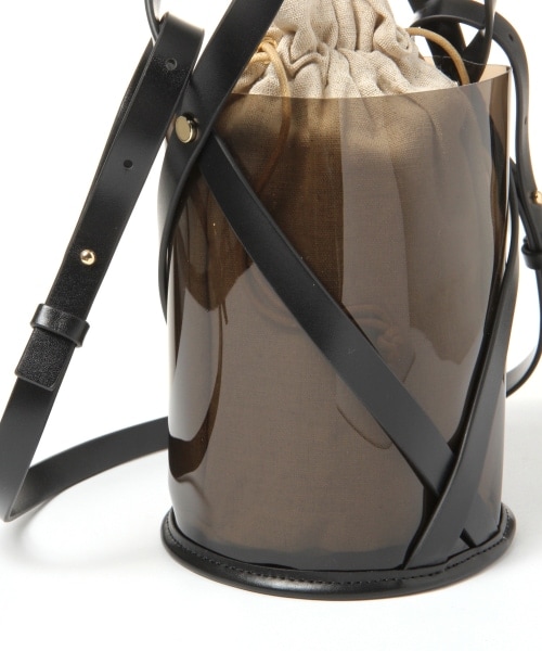 Andemiu（アンデミュウ）の「クリアトートバッグ（バッグ・ブラック/キャメル）」の15枚目の写真