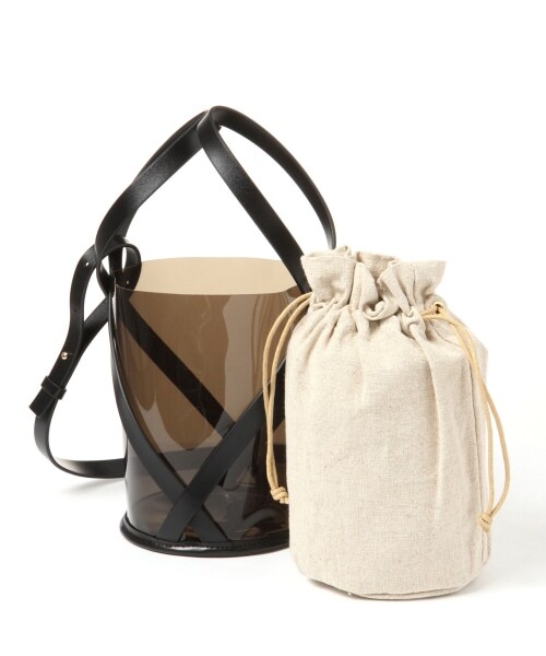 Andemiu（アンデミュウ）の「クリアトートバッグ（バッグ・ブラック/キャメル）」の18枚目の写真