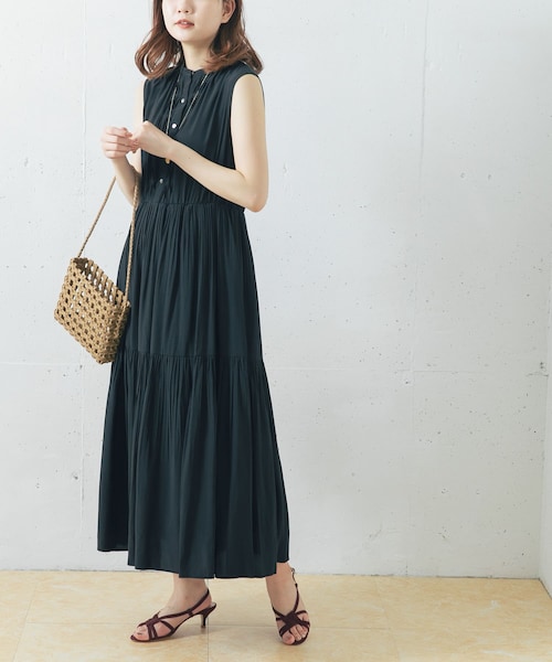 リネンランダムピンタックワンピース URBAN RESEARCH ROSSO WOMEN（アーバンリサーチ ロッソ）の