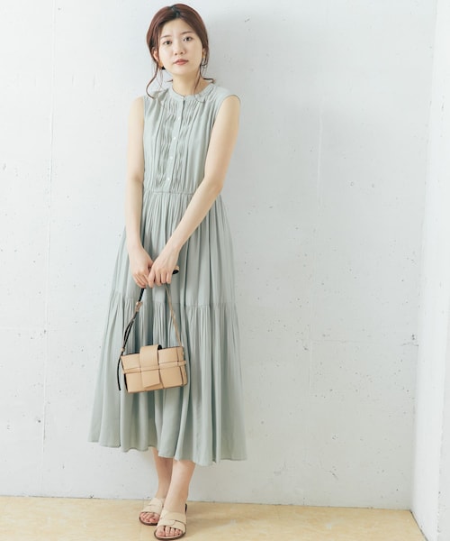 リネンランダムピンタックワンピース URBAN RESEARCH ROSSO WOMEN（アーバンリサーチ ロッソ）の